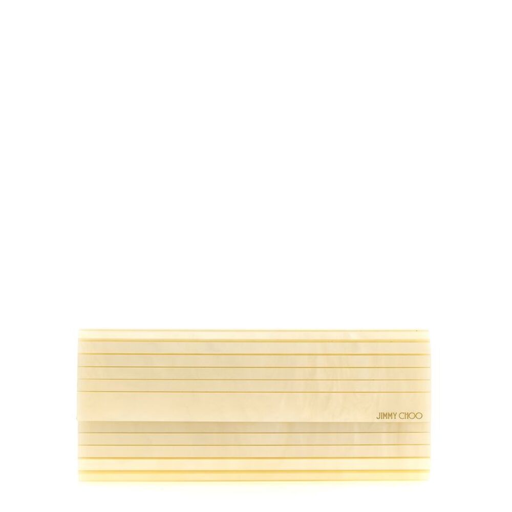 Jimmy Choo Gold Viscose Clutch Women's Bag